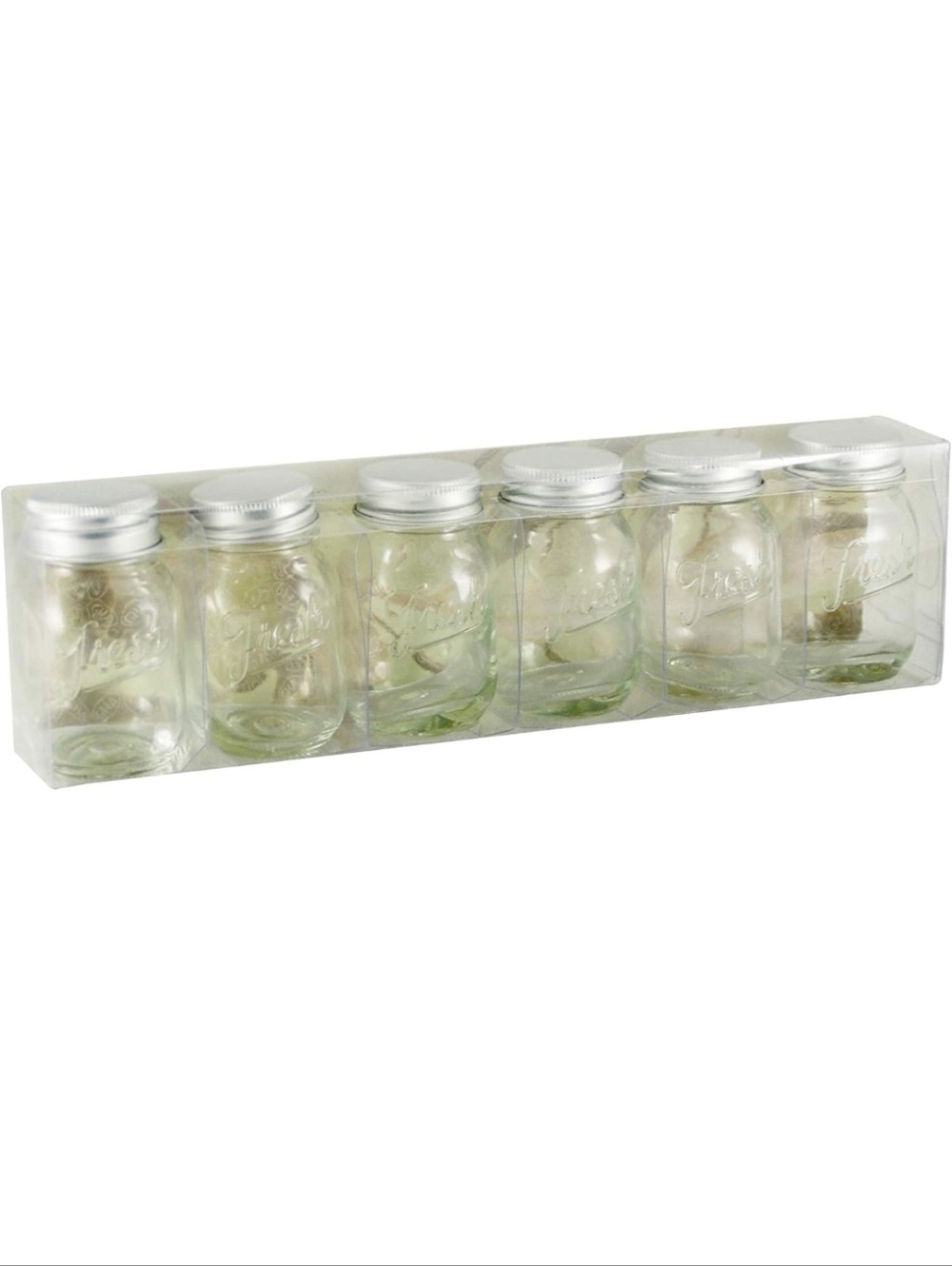 Grant Howard 52020 Fresh Embossed Mini Jars, 2 oz., Set of 6.